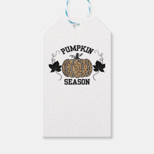 Pumpkin Season Cheetah Print Pumpkin Fall Design Gift Tags