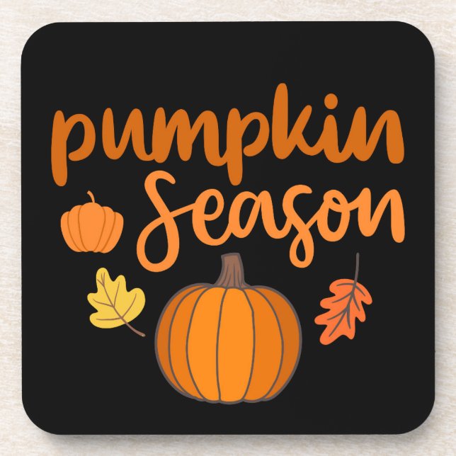 Pumpkin Season Fall Beverage Coaster (Front)
