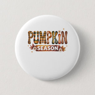 Pumpkin Season Fall Boho Button