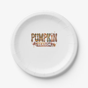 Pumpkin Season Fall Boho Paper Plates