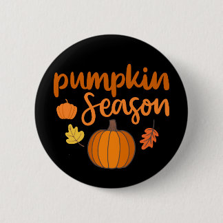 Pumpkin Season Fall Button