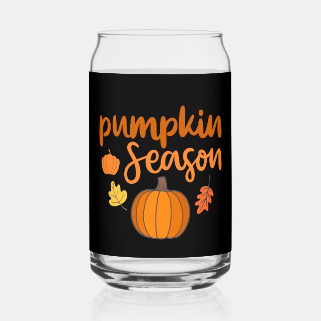 Pumpkin Season Fall Can Glass (Front)