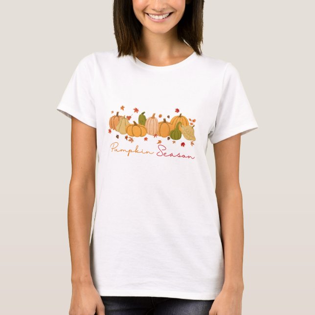 Pumpkin Season Fall Cozy Autumn Pumpkin Path Tee (Front)