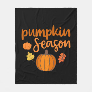 Pumpkin Season Fall Fleece Blanket
