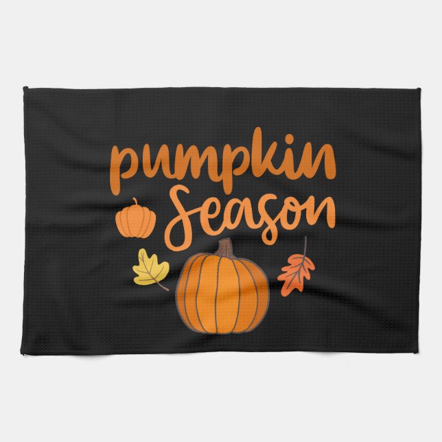  Pumpkin Season Fall Kitchen Towel (Horizontal)