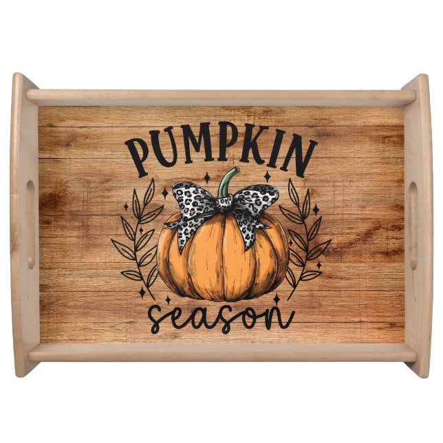 Pumpkin Season Fall  Serving Tray (Front)