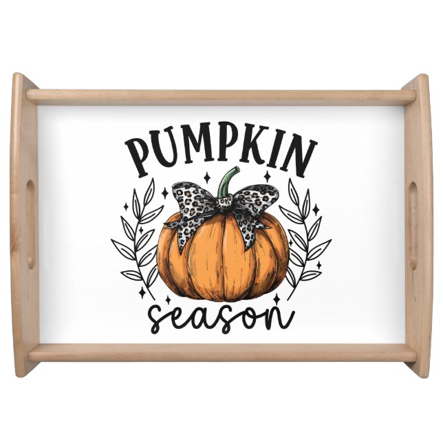 Pumpkin Season Fall Thanksgiving Serving Tray (Front)