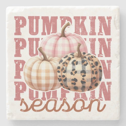 Pumpkin Season Fall_Themed Stone Coaster