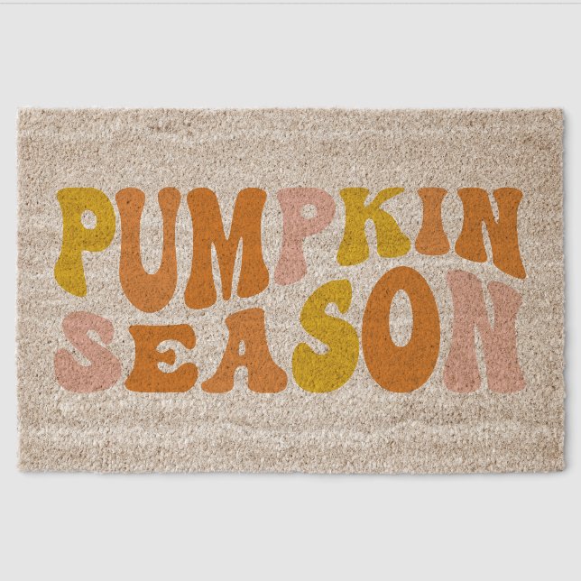 Pumpkin Season Fiber Doormat (Front)