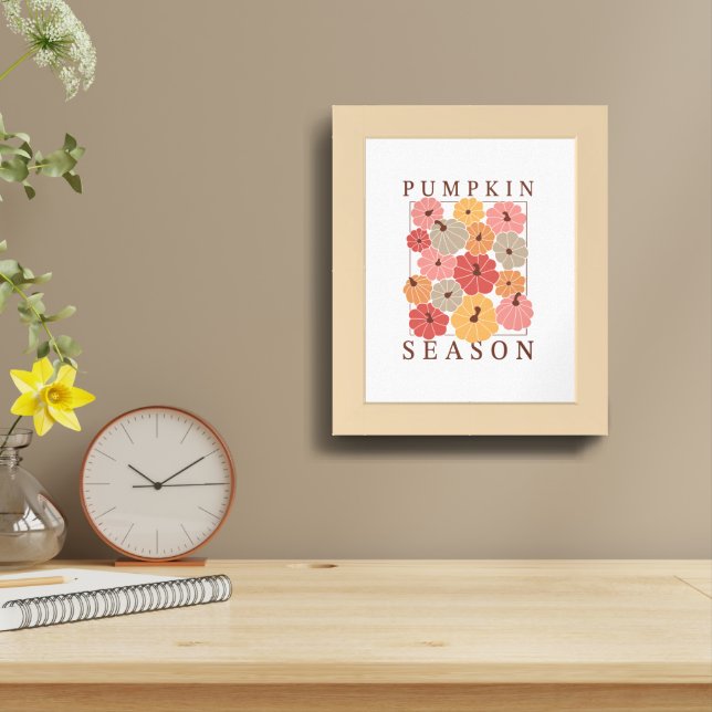 Pumpkin Season Framed Art (Table Top)