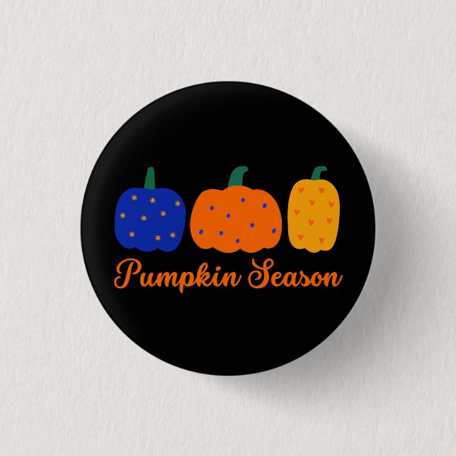Pumpkin Season Halloween Button (Front)