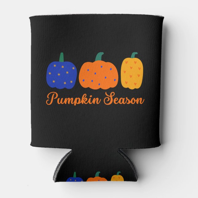Pumpkin Season Halloween Can Cooler (Front)