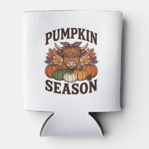 Pumpkin Season Highland Cow Vintage Fall Shirt_1 Can Cooler