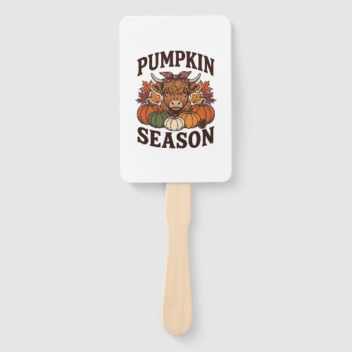 Pumpkin Season Highland Cow Vintage Fall Shirt_1 Hand Fan