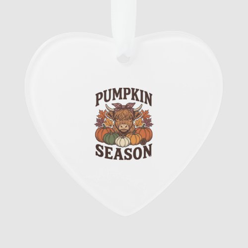 Pumpkin Season Highland Cow Vintage Fall Shirt_1 Ornament