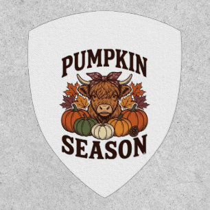 Pumpkin Season Highland Cow Vintage Fall Shirt_1 Patch