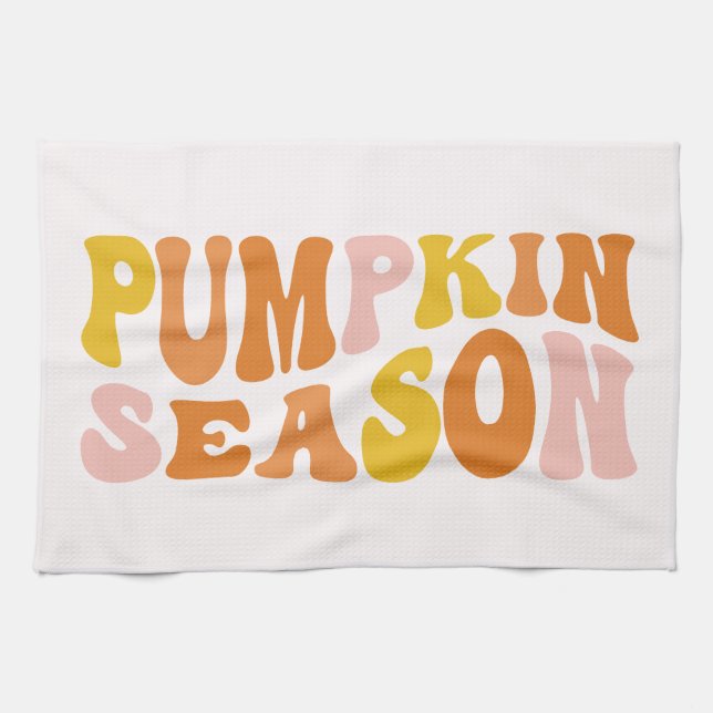 Pumpkin Season Kitchen Towel (Horizontal)