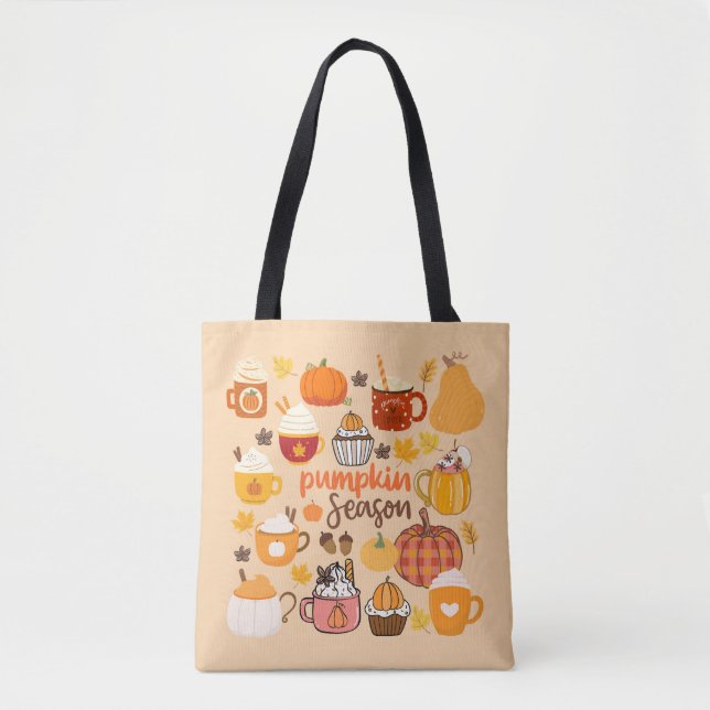 Pumpkin Season Minimalist Tote Bag (Front)