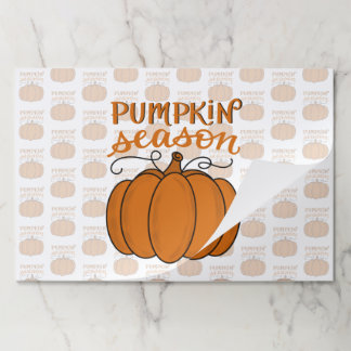 Pumpkin Season Paper Placemat Pad