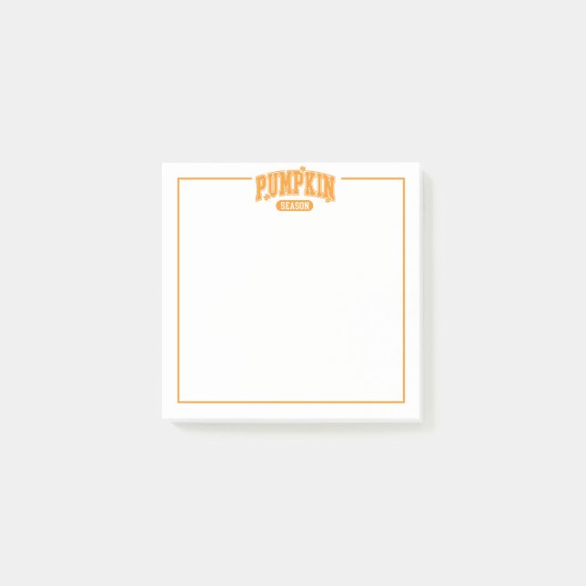 Pumpkin Season Post  Notes (Front)