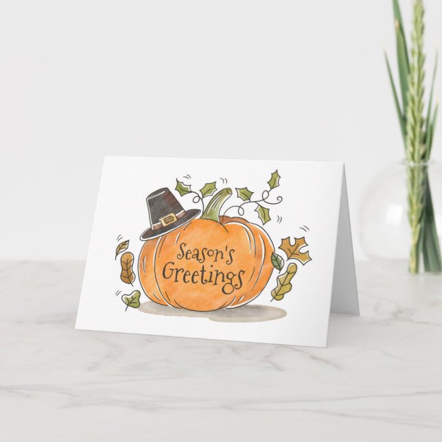 Pumpkin Season's Greetings Photo Card (Front)