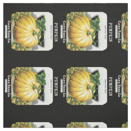 Pumpkin Seed Packet Label Fabric
