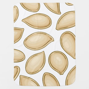 Pumpkin seeds pattern baby blanket
