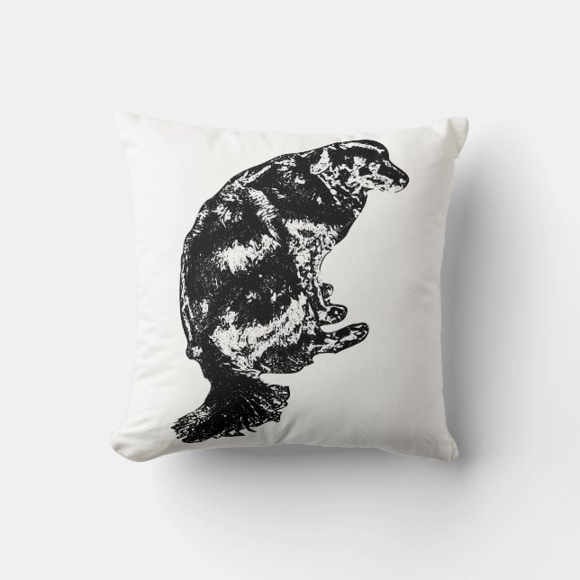 Pumpkin-Shadow Calm — Retriever Throw Pillow (Front)