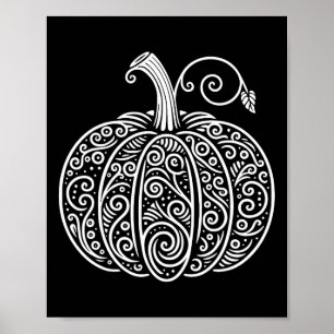 Pumpkin Shirt Women Cute Autumn Fall Thanksgiving Poster