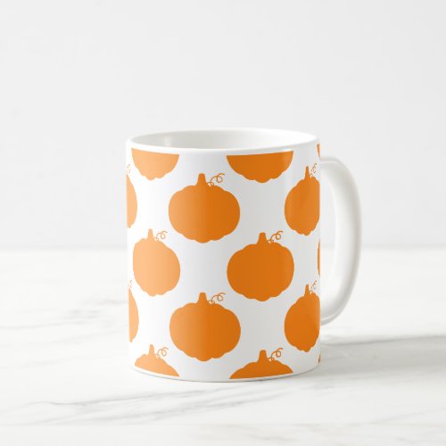 Pumpkin Silhouette Pattern Coffee Mug