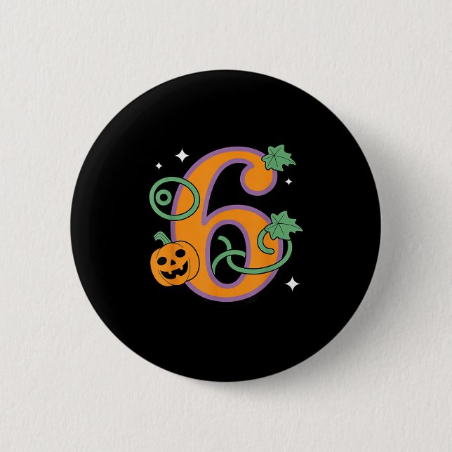 Pumpkin Six Seven 67 Matching 6 Halloween Couple  Button (Front)