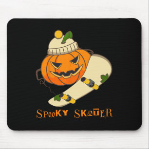 Pumpkin Skateboard Halloween Costume Fun Skateboar Mouse Pad