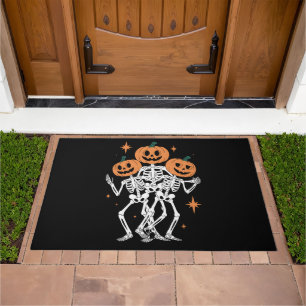 Pumpkin Skeleton Halloween Pumpkin Spooky Season Doormat