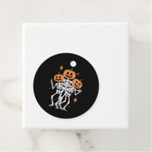 Pumpkin Skeleton Halloween Pumpkin Spooky Season  Favor Tags