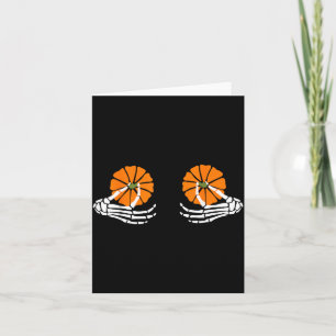Pumpkin Skeleton Hand Halloween Card