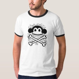 Pumpkin Skeleton Ringer Tee