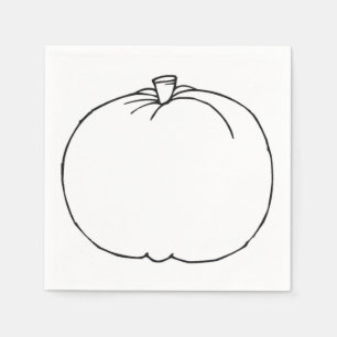 Pumpkin Sketch Napkins