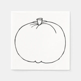 Pumpkin Sketch Napkins