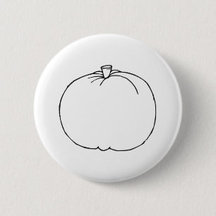 Pumpkin Sketch Pinback Button