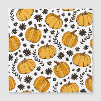 Pumpkin sketches: hand-drawn seamless pattern.