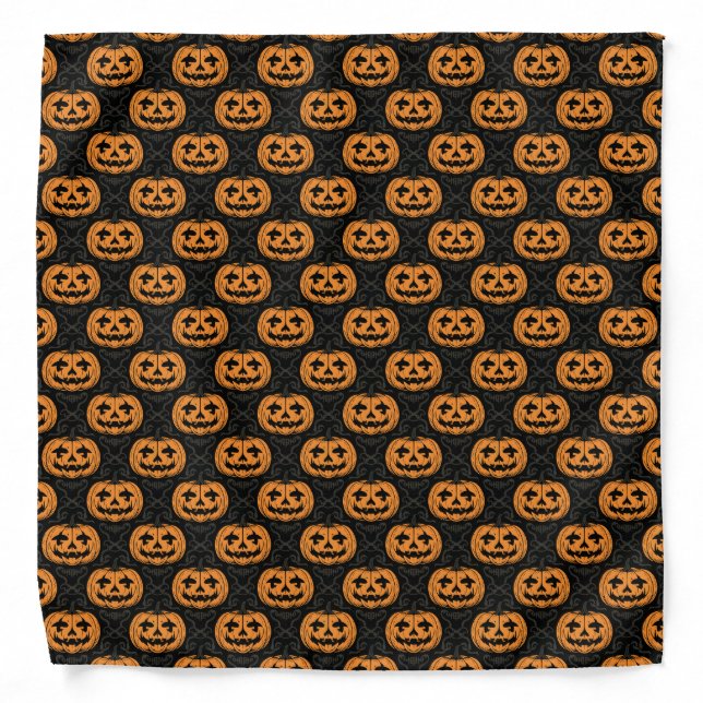Pumpkin Skull Bandana (Front)