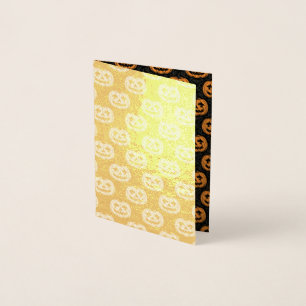 Pumpkin Skull Foil Card