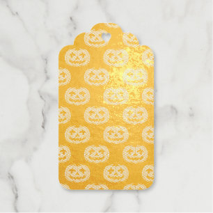 Pumpkin Skull Foil Gift Tags