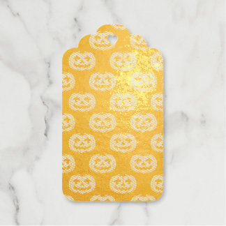 Pumpkin Skull Foil Gift Tags