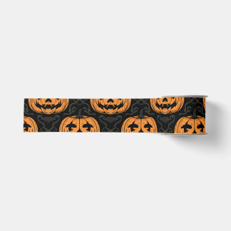Pumpkin Skull Grosgrain Ribbon