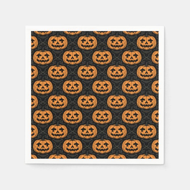Pumpkin Skull  Napkins (Front)