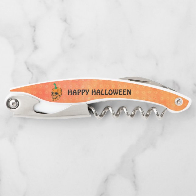 Pumpkin Skull Waiter's Corkscrew (Front)