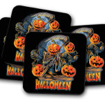 Pumpkin Slasher | Halloween Cork Drink Coaster<br><div class="desc">Pumpkin Slasher | Halloween Cork Drink Coaster - | #halloween,  #halloweencoasters,  #halloweendrinkcoaster,  #pumpkin,  #halloweenpumpkins,  #halloweencoasterset,  #halloweenpumpkins</div>