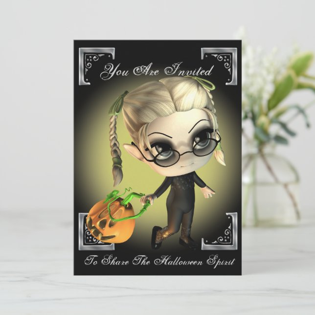 Pumpkin Slayer Halloween Party Invitation (Standing Front)