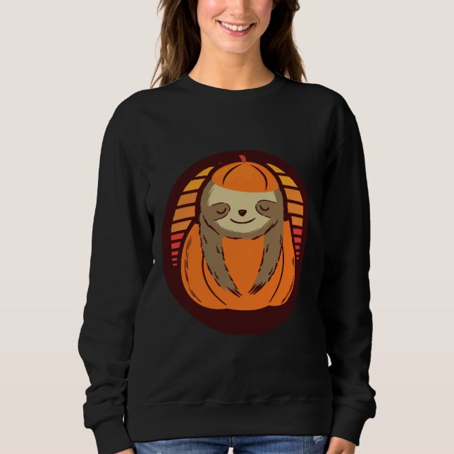 Pumpkin Sloth 47 Sweatshirt (Front)